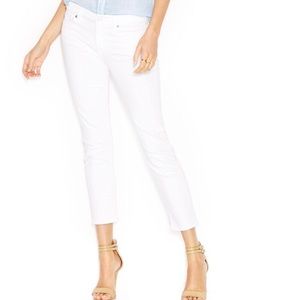 7 For All  Mankind white Kimmie crop skinny jeans